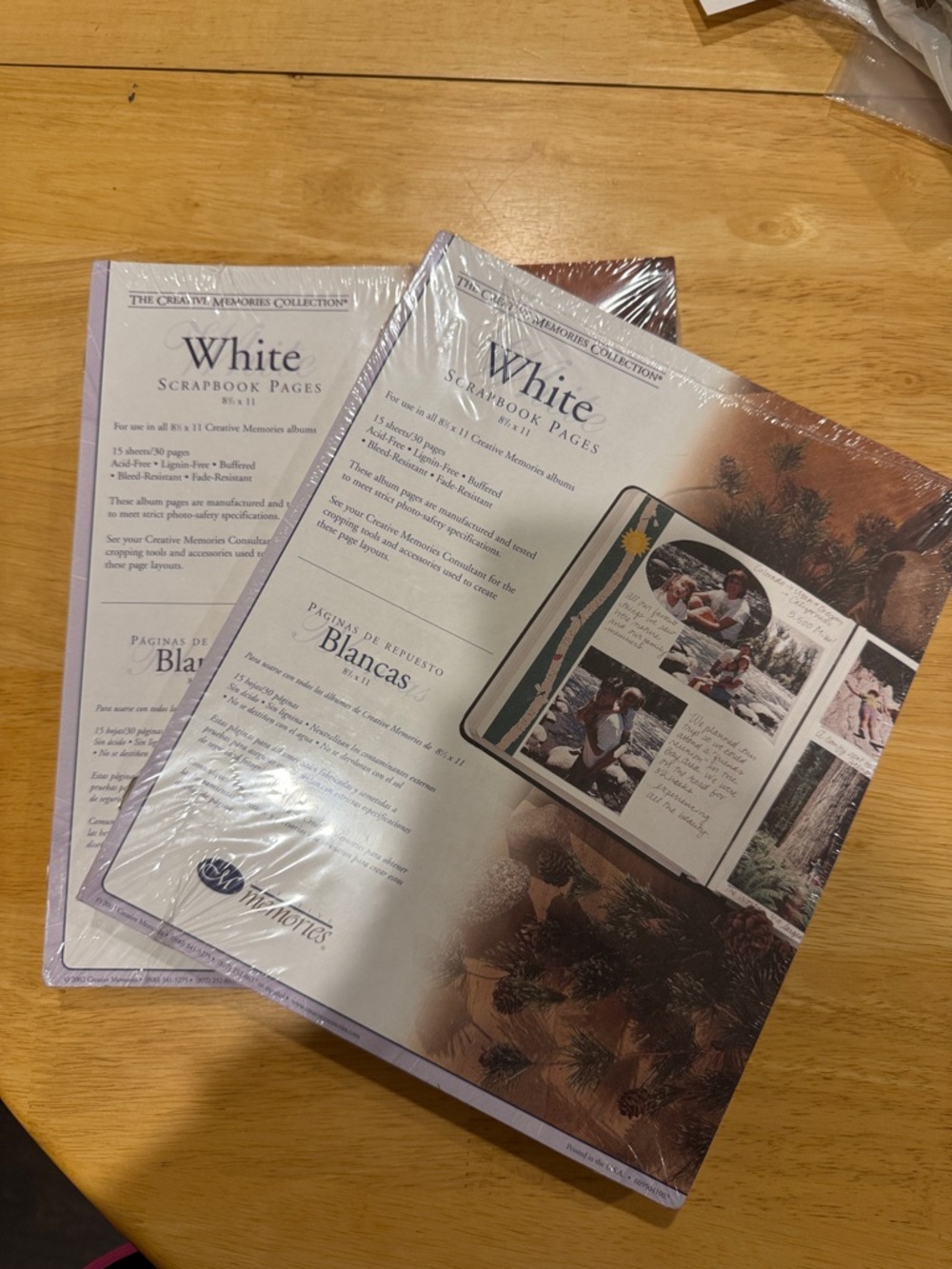 Lot of 2 Creative Memories 8.5x11 Album Refill Pages White 30 Double Sided NWT